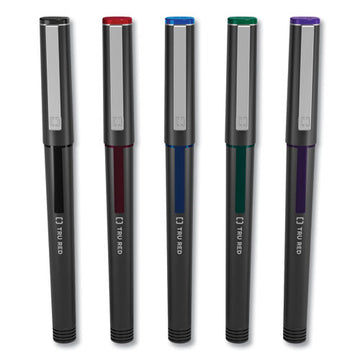 TRU RED™ Roller Ball Pen, Stick, Fine 0.5 Mm, Assorted Ink Colors, Black Barrel, 5-pack freeshipping - TVN Wholesale